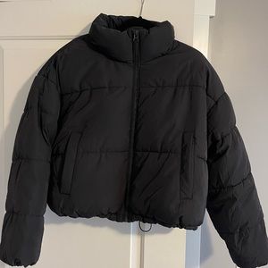 H&M oversized cropped puffer jacket